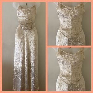 ❤️Banana Republic Champagne Velvet corset top